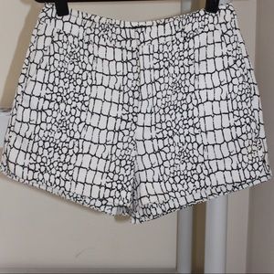 White and Black Earthy Shorts